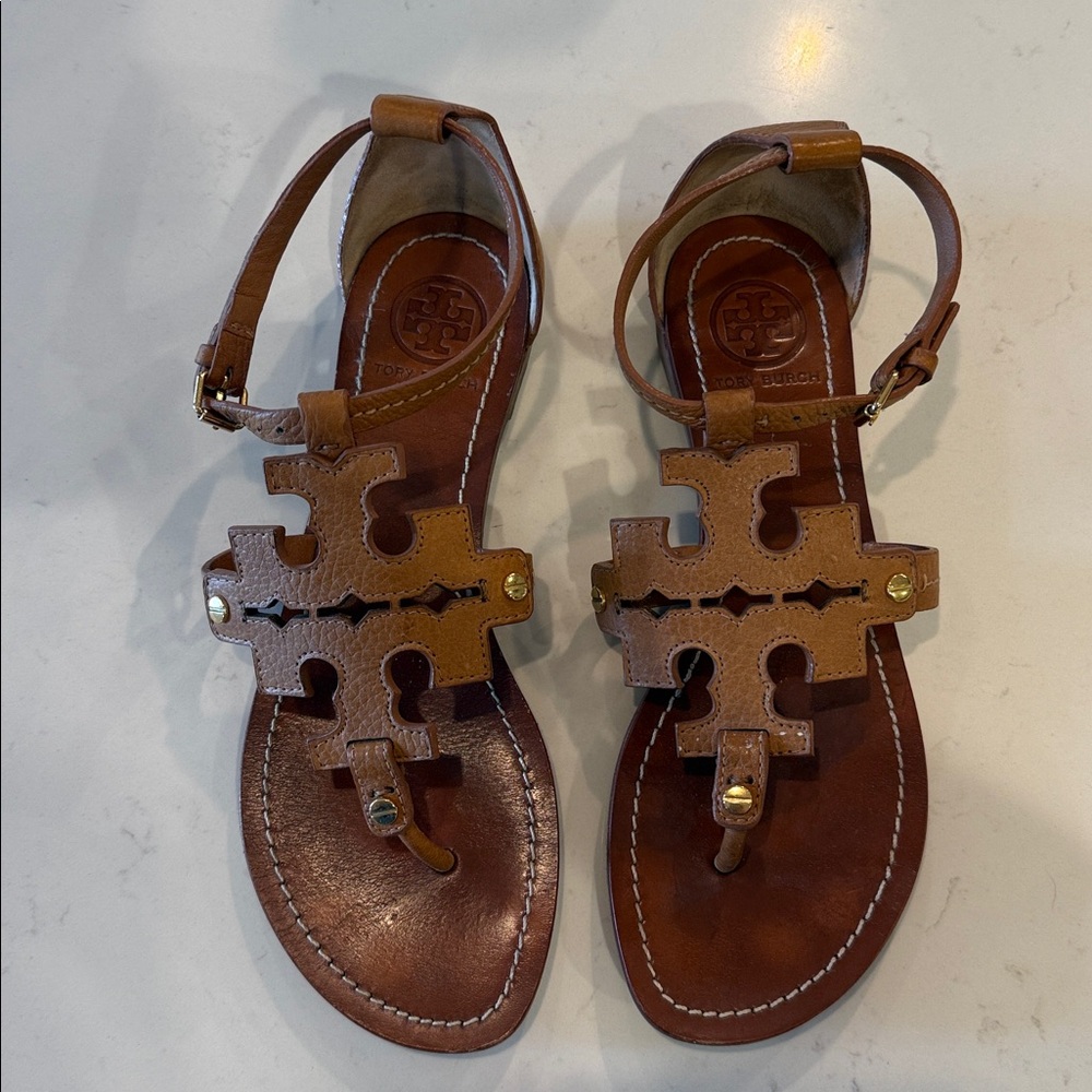 Tory Burch Phoebe tan sandals size 8